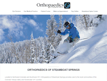 Tablet Screenshot of orthopaedicsofsteamboatsprings.com